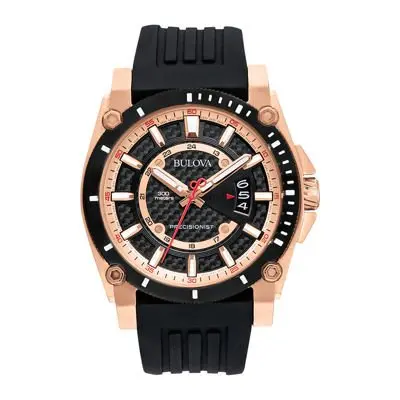 Bulova Precisionist Men’S Watch – Black Strap Chronograph With High-Accuracy Quartz Movement (Model 98B152) 1