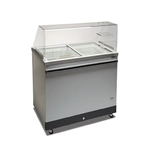 Celcold Cf71Sg 71-Inch Angle-Top Ice Cream Dipping Cabinet With Food Guard 1
