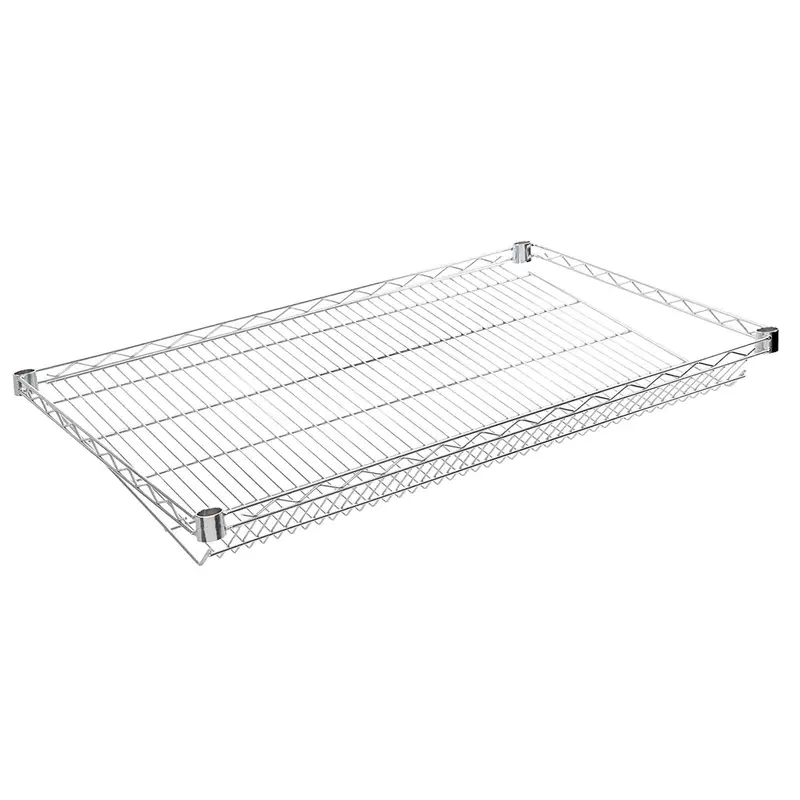 Chrome-Plated Slanted Wire Shelf Rack For Commercial Kitchens