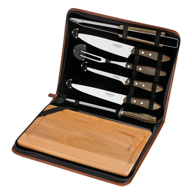 Churrasco Bbq 8-Piece Professional Carving Set With Carry Case 1
