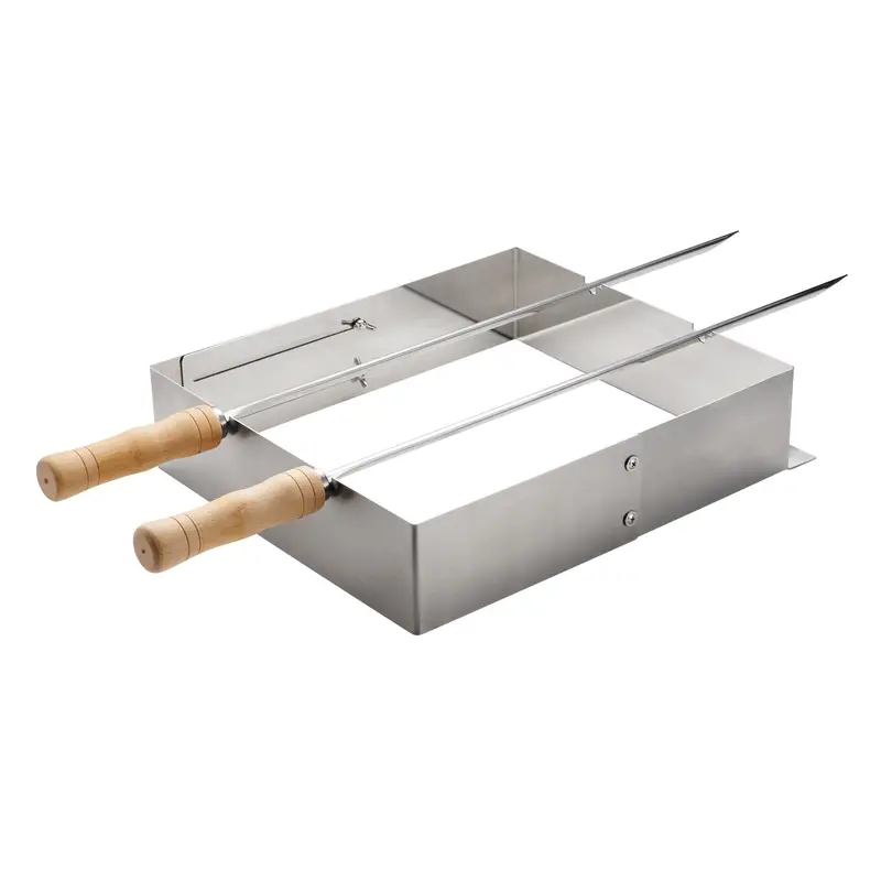 Churrasco Grill Rack & Skewer Combo Set – Stainless Steel 1