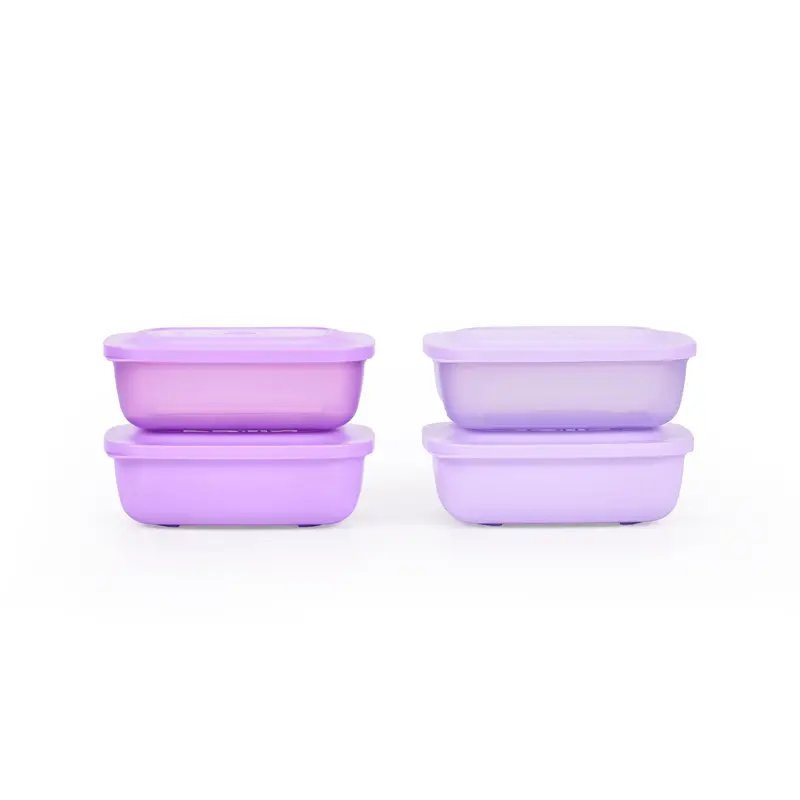Compact Rectangular Food Storage Container – 4-Pack, 500Ml Each 1
