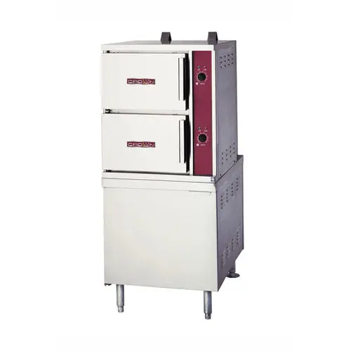 Crown Gcx-2-36 Six-Pan Natural Gas Convection Steamer With Cabinet Base 1