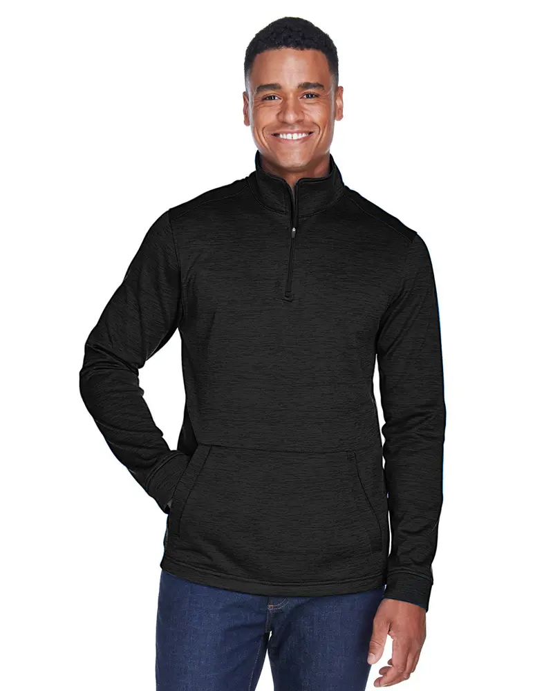 Devon & Jones Dg798 Men'S Newbury Mélange Fleece Quarter-Zip Jacket 1