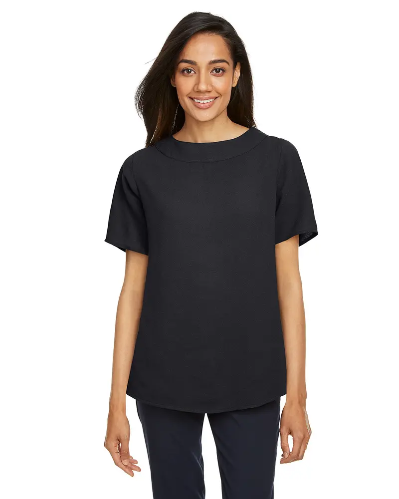 Devon & Jones Dp613W Women'S Boat-Neck Perfect Fit Blouse 1