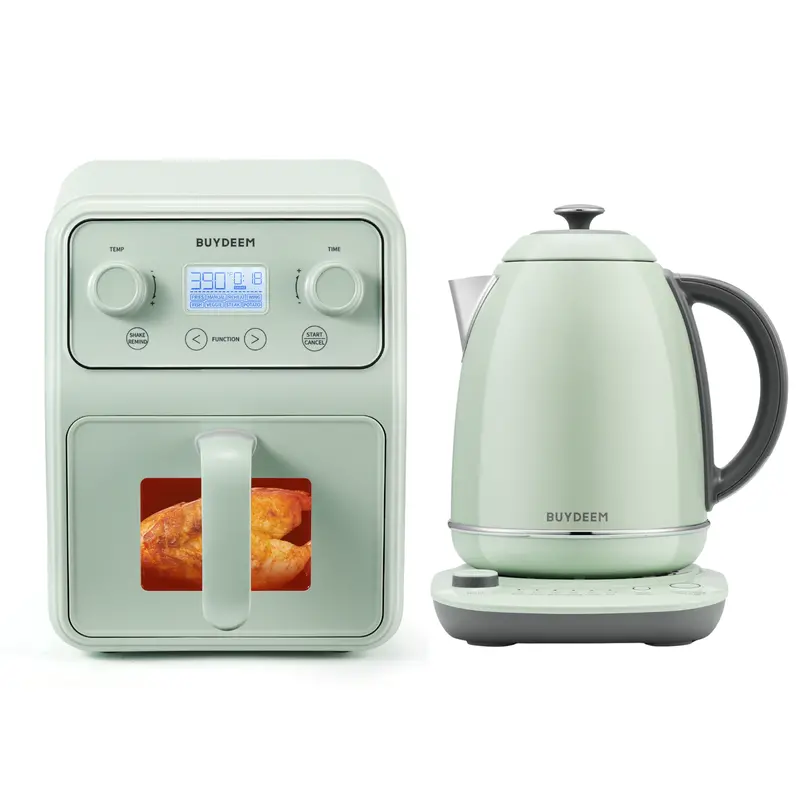 Digital Air Fryer With Precision Temp Control + Electric Kettle Set 1