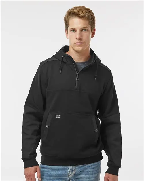 Dri Duck 7349 Men'S Mission Quarter-Zip Hooded Pullover Sweater 1
