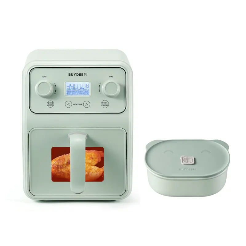 Eco-Friendly Green Air Fryer And Ceramic Meal Container Set 3