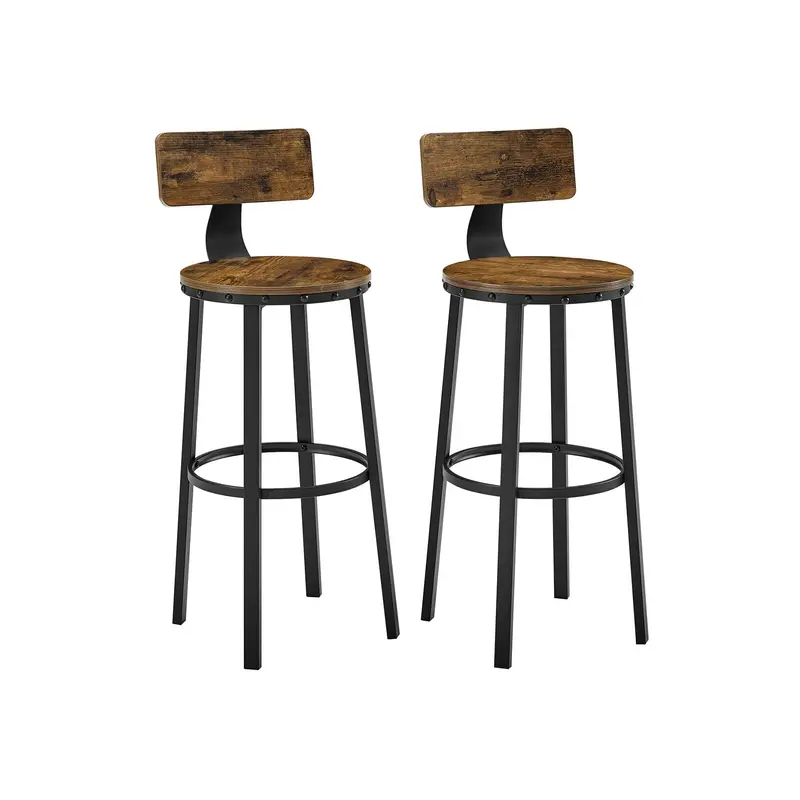 Ergonomic Tall Bar Stools With Supportive Backrests 1