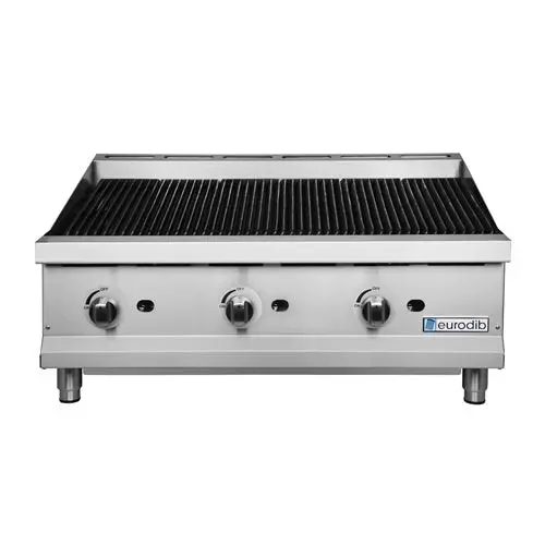 Eurodib Cbr36 36-Inch Natural Gas Radiant Charbroiler – Restaurant-Grade Charcoal-Style Grill 1