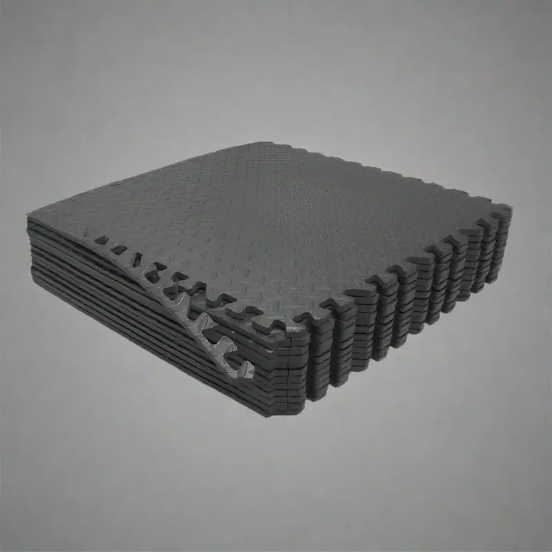 Extra-Thick 1-Inch Eva Interlocking Gym Mats – 21.5 Sq Ft Home Or Commercial Workout Flooring 1