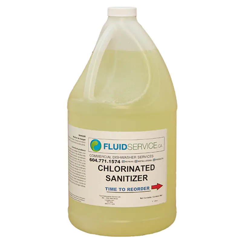 Fluid Chlorinated-4 — 4L Low-Temp Chlorinated Sanitizer For Warewashing 1