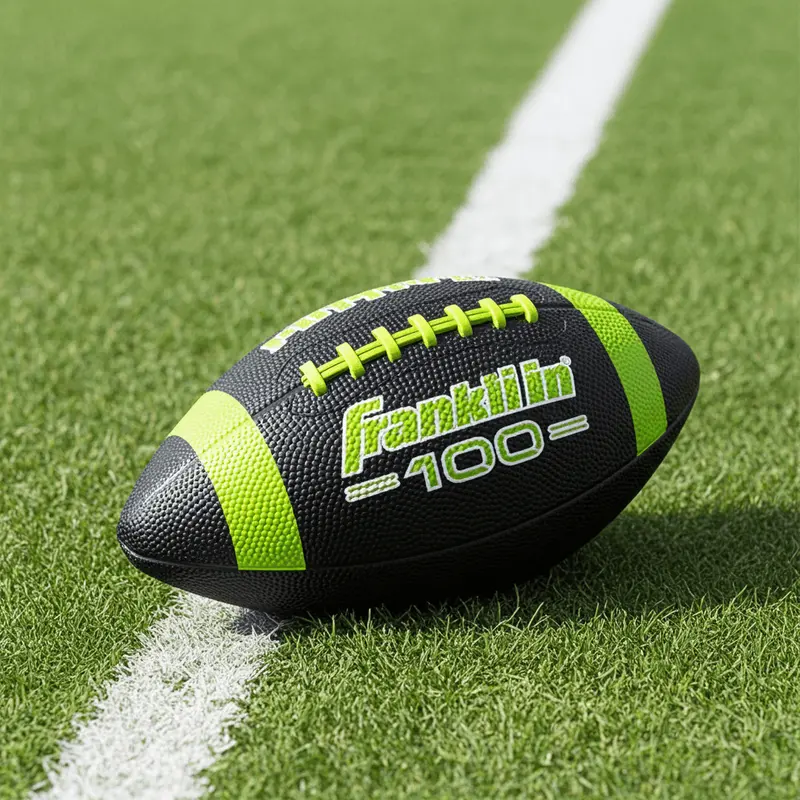 Franklin Sports Grip-Rite Junior Football – 100% Rubber Youth Football For Outdoor Play 1