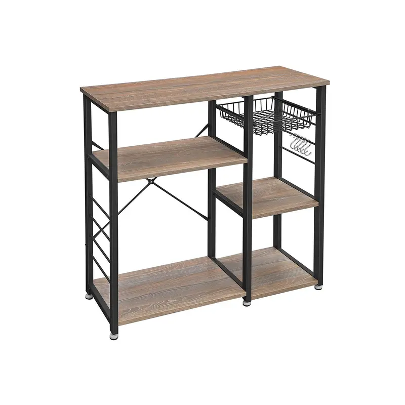 Freestanding Kitchen Baker’S Rack With Adjustable Shelves 1
