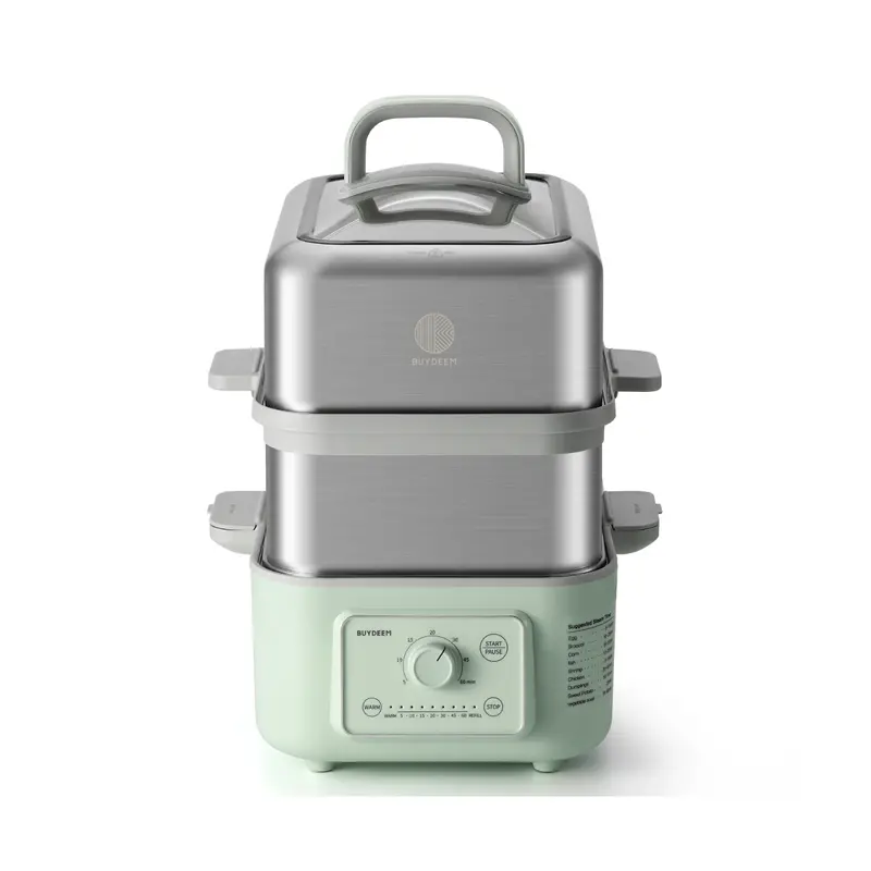 G52 Two-Tier Electric Steamer – 10.6Qt Capacity (Standard Packaging) 1