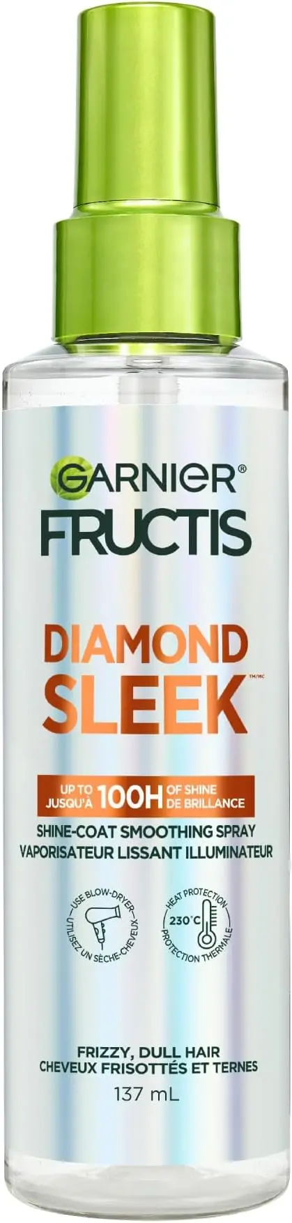 Garnier Fructis Diamond Sleek Heat Protectant Spray – Anti-Frizz Smoothing Finish (150Ml) 1
