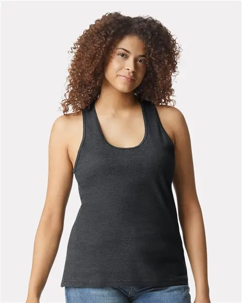 Gildan 64220Lcvc Softstyle Cvc Women'S Racerback Tank Top 1