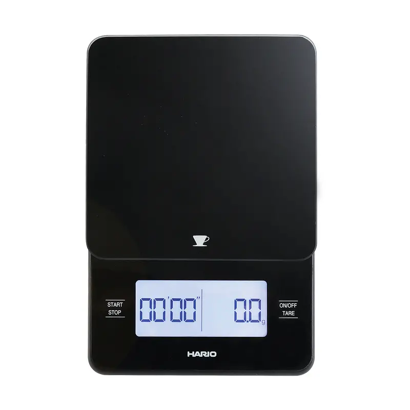 Hario Barista Glass Scale – Minimalist Black Digital Coffee Scale 1