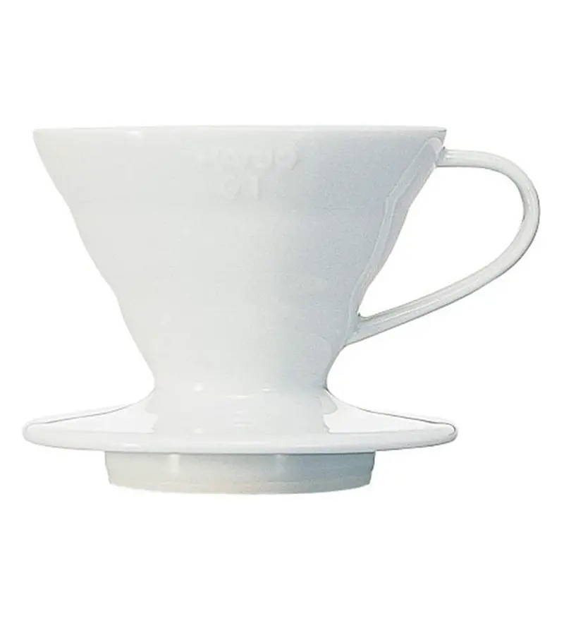 Hario V60 Ceramic Dripper Size 01 – White Manual Brewing Cone 1