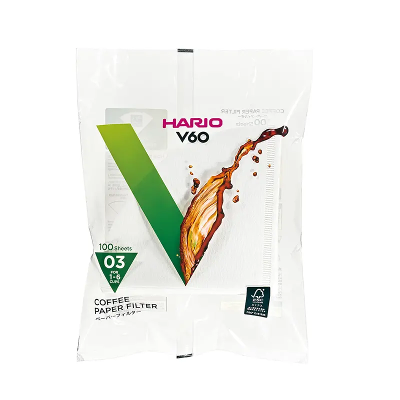 Hario V60 Paper Filters – Size 03, Bleached White (100-Pack) 1