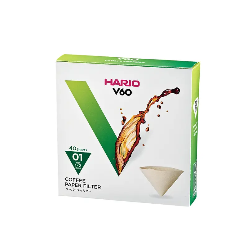Hario V60 Size 01 Brown Paper Filters – 40-Pack 1