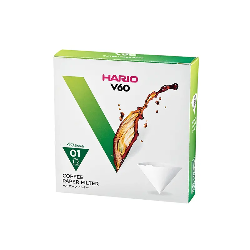 Hario V60 Size 01 White Paper Filters – 40-Pack 1