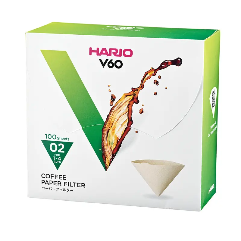 Hario V60 Size 02 Brown Paper Coffee Filters – 100-Pack Boxed 1