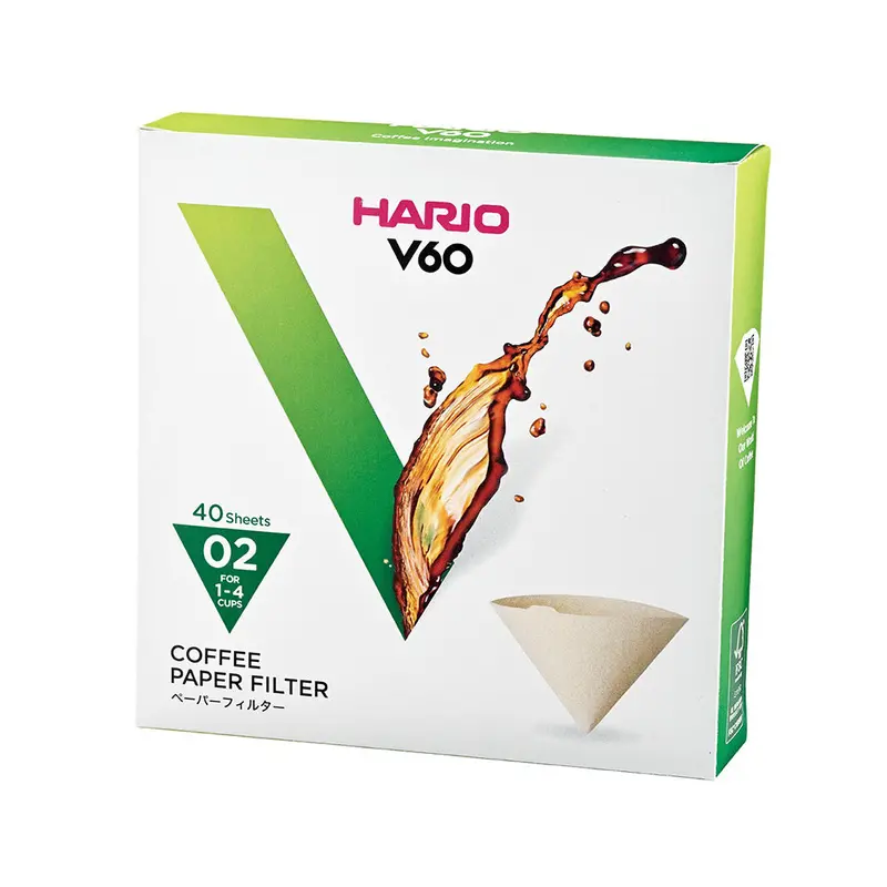 Hario V60 Size 02 Brown Unbleached Paper Filters – 40-Pack 1