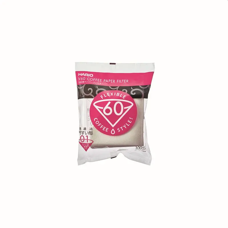 Hario V60 White Paper Filters – Size 01, 110-Pack Bleached Option 1