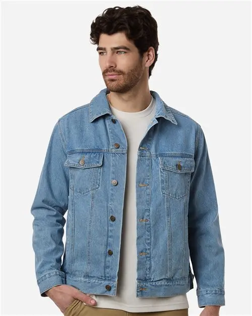 Harriton Cooper Denim Jacket For Men – Rugged Modern Outerwear 1