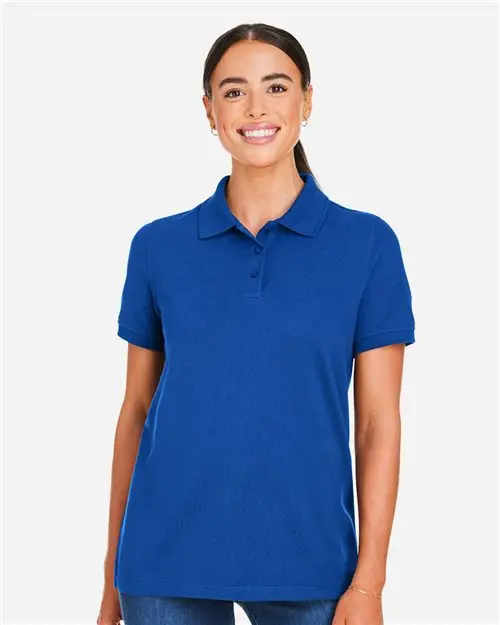 Harriton M205W Women'S Valiant Cotton Polo With Snag Resistance 1