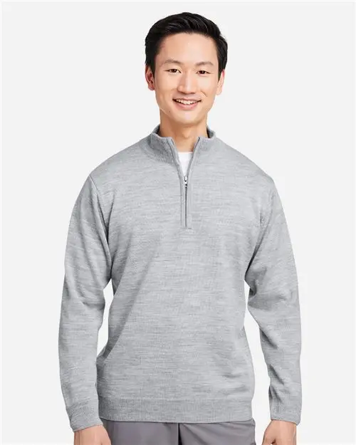 Harriton M421 Unisex Pilbloc Quarter-Zip Pullover Sweater 1