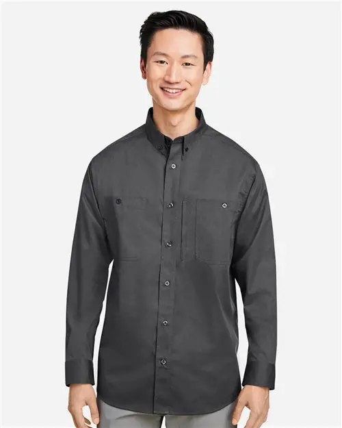Harriton M585L Men’S Durable Work Shirt – Advantage Il Series 1