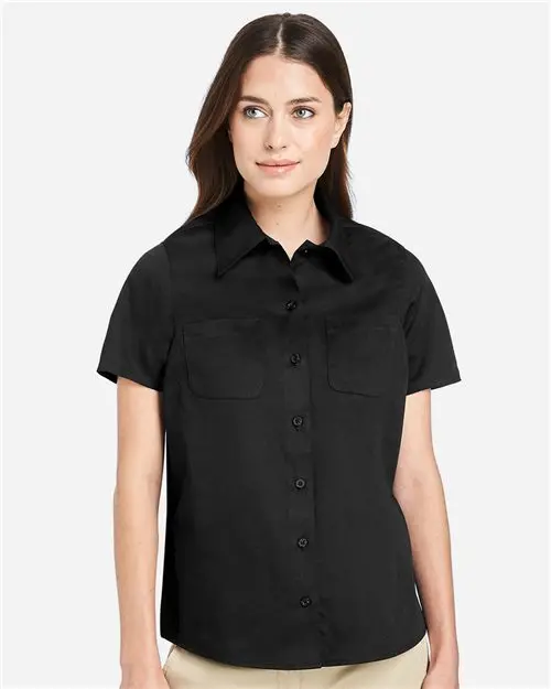 Harriton M585W Advantage Il Women'S Short Sleeve Dress Shirt 1
