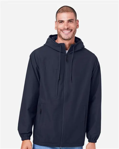 Harriton M73 Unisex Flex Twill Hooded Jacket 1