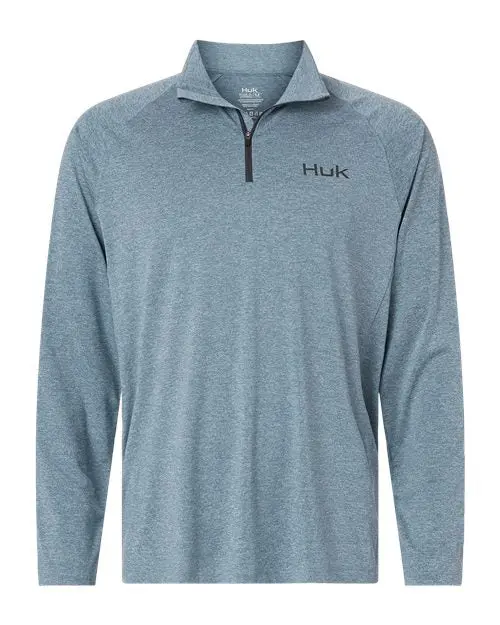 Huk H1200715 Men'S Airweight Heather Quarter-Zip Pullover 1