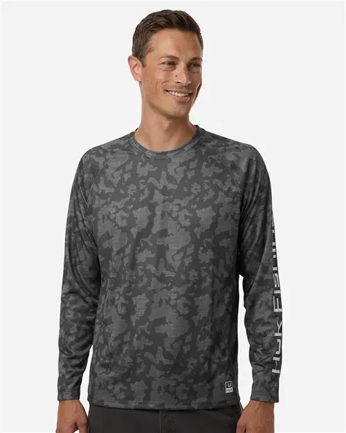 Huk H12L0017 Men'S Lopro Running Lakes Long Sleeve Performance Tee 1