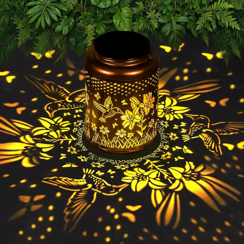 Hummingbird-Themed Solar Lanterns – Decorative Waterproof Hanging Lights For Gardens & Patios (Model Hbsol1) 1
