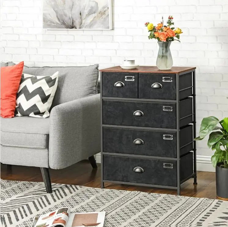 Industrial-Style Fabric Dresser With Drawers – Durable Multi-Use Storage For Bedrooms, Offices, Or Closets 1