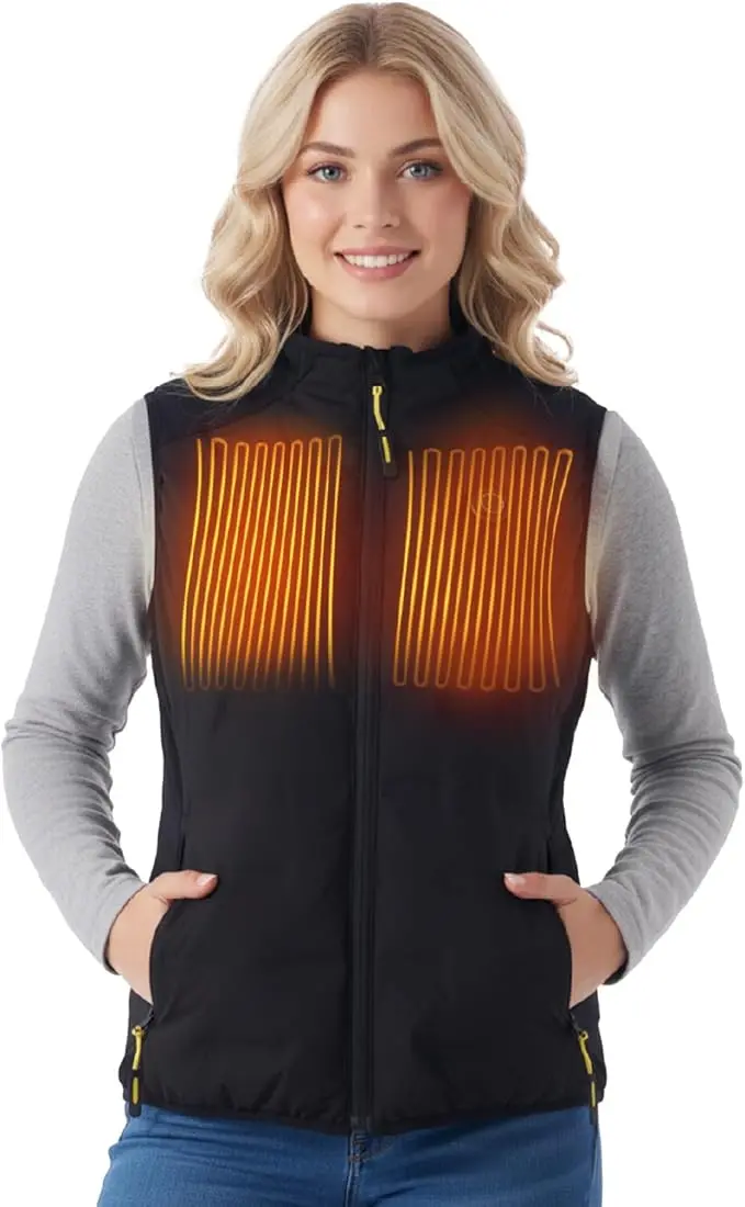 Inokraft Women’S Rechargeable Heated Vest – Lightweight Quilted Design With Built-In Battery Pack 1