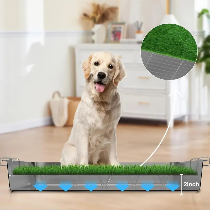 Large Indoor/Outdoor Dog Potty Pad Tray – 28" X 20" Grass-Like Training System For Puppies (Doggpt) 1