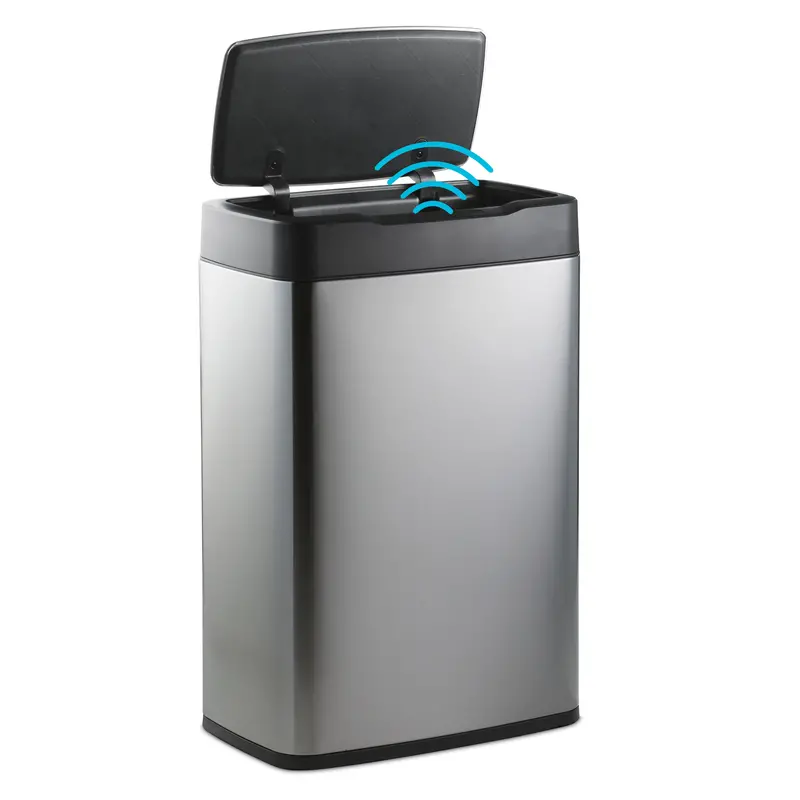 Large Motion-Sensor Stainless Steel Waste Bin – Touchless Operation 1