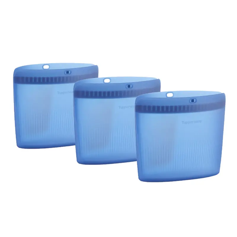 Large Silicone Storage Bag Set – 3 X 1.8L Resealable Freezer Bags 1