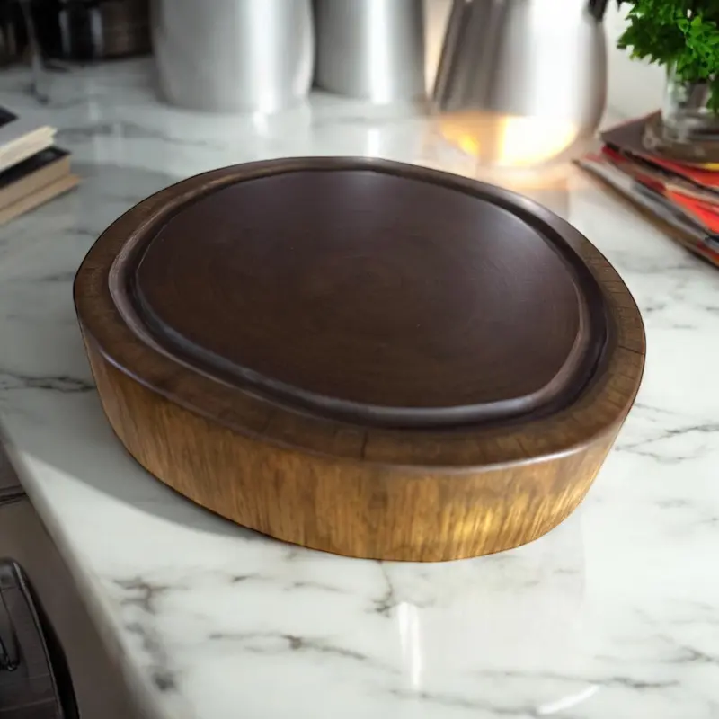 Live Edge Walnut Butcher Block Board 1