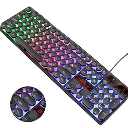 M300 Retro-Style Rgb Backlit Gaming Keyboard – 104-Key Usb Wired Layout For Pc & Mac 1