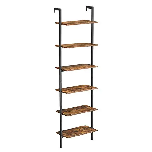 Modern 6-Tier Ladder-Style Wall Shelf 1