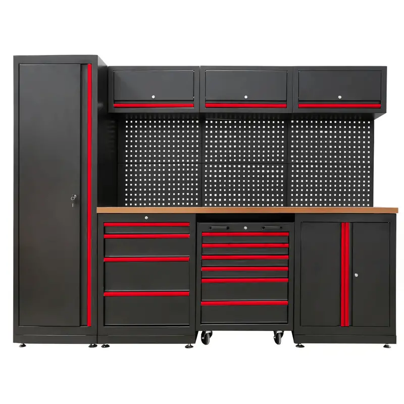 Modular Steel Garage Storage System – Locking Cabinets, Drawers & Heavy-Duty Lockers (E2062460) 1