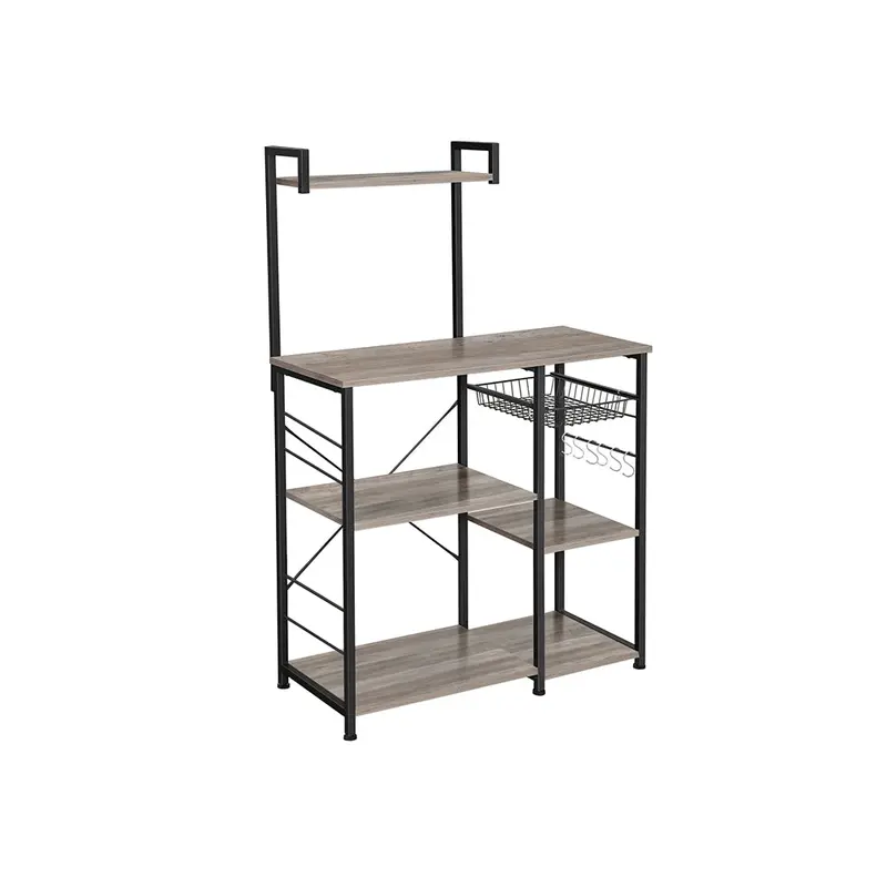 Multi-Use Baker’S Rack Serving As Microwave Stand & Kitchen Shelf 1