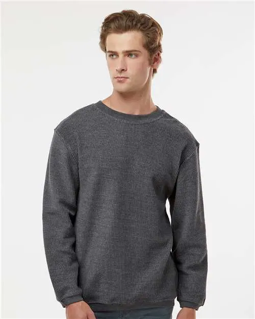 Mv Sport Corded Crewneck Pullover Sweatshirt (Style 19179) 1