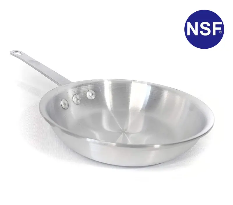 Natural-Finish Commercial Aluminum Frying Pan – Nsf-Certified Heavy-Duty Cookware 1